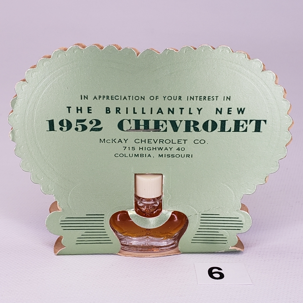 NEW Vintage rare 1952 CHEVROLET Dealer Promo CROWN JEWEL Perfume #6